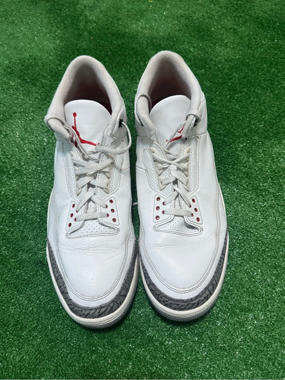 Mens Air Jordan 3 Retro White Cement Size 17
